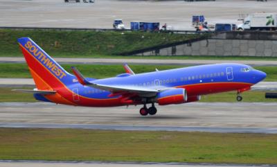 Image of aircraft registration N299WN - A 737-7H4(WL) operated by Southwest Airlines