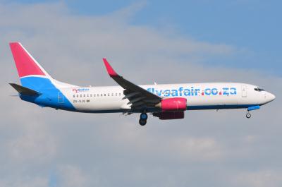 Image of aircraft registration ZS-SJS - A 737-844(WL) operated by FlySafair