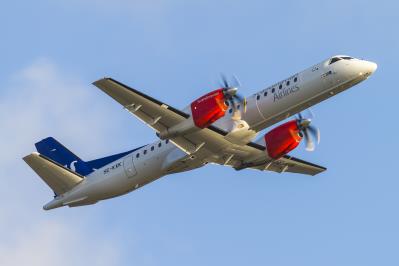 Image of aircraft registration SE-KXK - A Saab 2000 operated by SAS Scandinavian Airlines