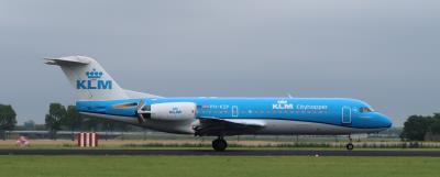 Image of aircraft registration PH-KZP - A Fokker 70 operated by KLM Cityhopper