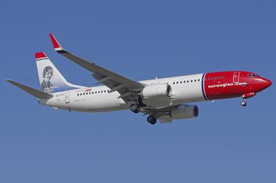 Image of aircraft registration EI-FVJ - A 737-800(WL) operated by Norwegian Air International