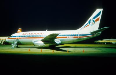 Image of aircraft registration G-BADP - A 737-204 operated by Britannia Airways