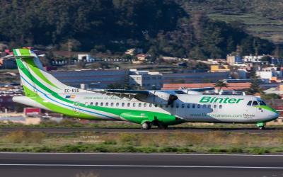 Image of aircraft registration EC-KSG - A ATR 72-500 (72-212A) operated by Binter Canarias