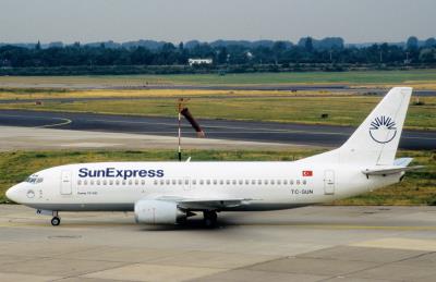 Image of aircraft registration TC-SUN - A 737-3Y0 operated by SunExpress