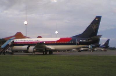 Image of aircraft registration PK-CJC - A 737-33A operated by Sriwijaya Air
