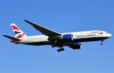 Image of aircraft registration G-ZZZC - A 777-236 operated by British Airways