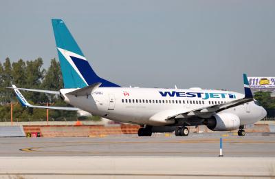 Image of aircraft registration C-GWBJ - A 737-7CT(WL) operated by Westjet