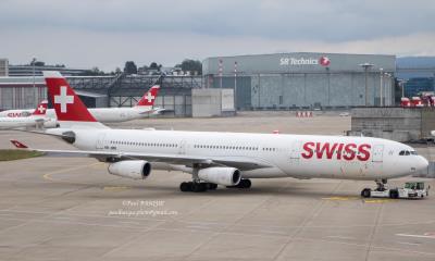Image of aircraft registration HB-JMB - A A340-313 operated by Swiss