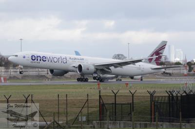 Image of aircraft registration A7-BAF - A 777-3DZ(ER) operated by Qatar Airways
