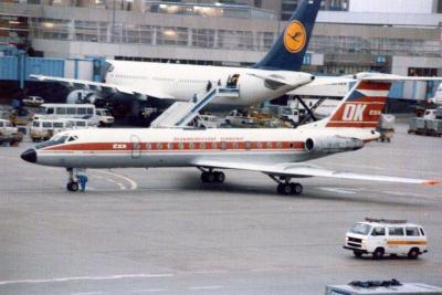 Image of aircraft registration OK-CFE - A Tupolev Tu-134-A operated by CSA Czechoslovakian Airlines