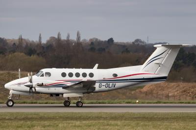 Image of aircraft registration G-OLIV - A Super King Air B200 operated by Dragonfly Aviation Services Ltd