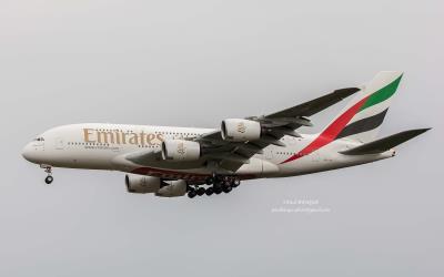 Image of aircraft registration A6-EVF - A A380-842 operated by Emirates