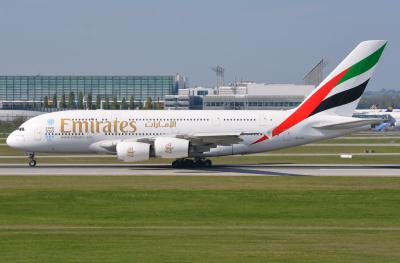 Image of aircraft registration A6-EDL - A A380-861 operated by Emirates