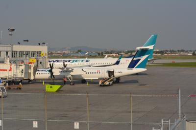 Image of aircraft registration C-GWEQ - A DHC-8-402Q operated by WestJet Encore