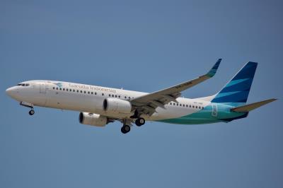 Image of aircraft registration PK-GNF - A 737-8U3(WL) operated by Garuda Indonesia