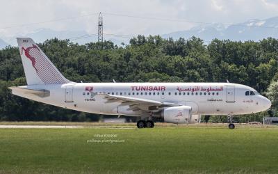 Image of aircraft registration TS-IMQ - A A319-112 operated by Tunisair