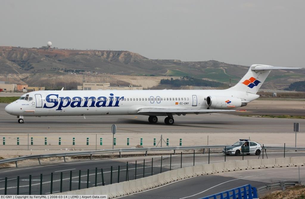 Photo of aircraft EC-GNY operated by Spanair