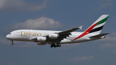 Image of aircraft registration A6-EDV - A A380-861 operated by Emirates