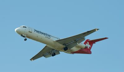 Image of aircraft registration HB-JVG - A Fokker 100 operated by Helvetic Airways