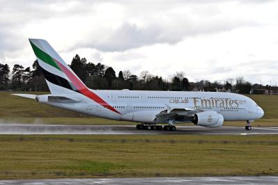 Image of aircraft registration A6-EUP - A A380-842 operated by Emirates