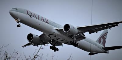 Image of aircraft registration A7-BAY - A 777-3DZ(ER) operated by Qatar Airways