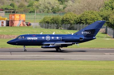 Image of aircraft registration G-FRAJ - A Dassault Falcon-20EW operated by FR Aviation Ltd