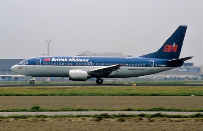 Photo of aircraft G-OBMB operated by British Midland Airways