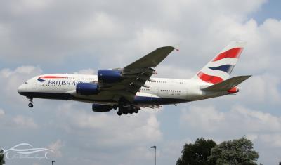 Image of aircraft registration G-XLEK - A A380-841 operated by British Airways