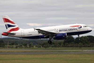 Image of aircraft registration G-EUPU - A A319-131 operated by British Airways