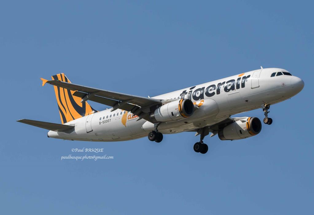 Photo of aircraft B-50007 operated by Tigerair Taiwan