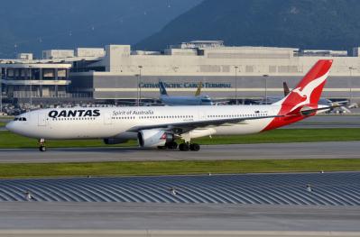Image of aircraft registration VH-QPD - A A330-303 operated by Qantas